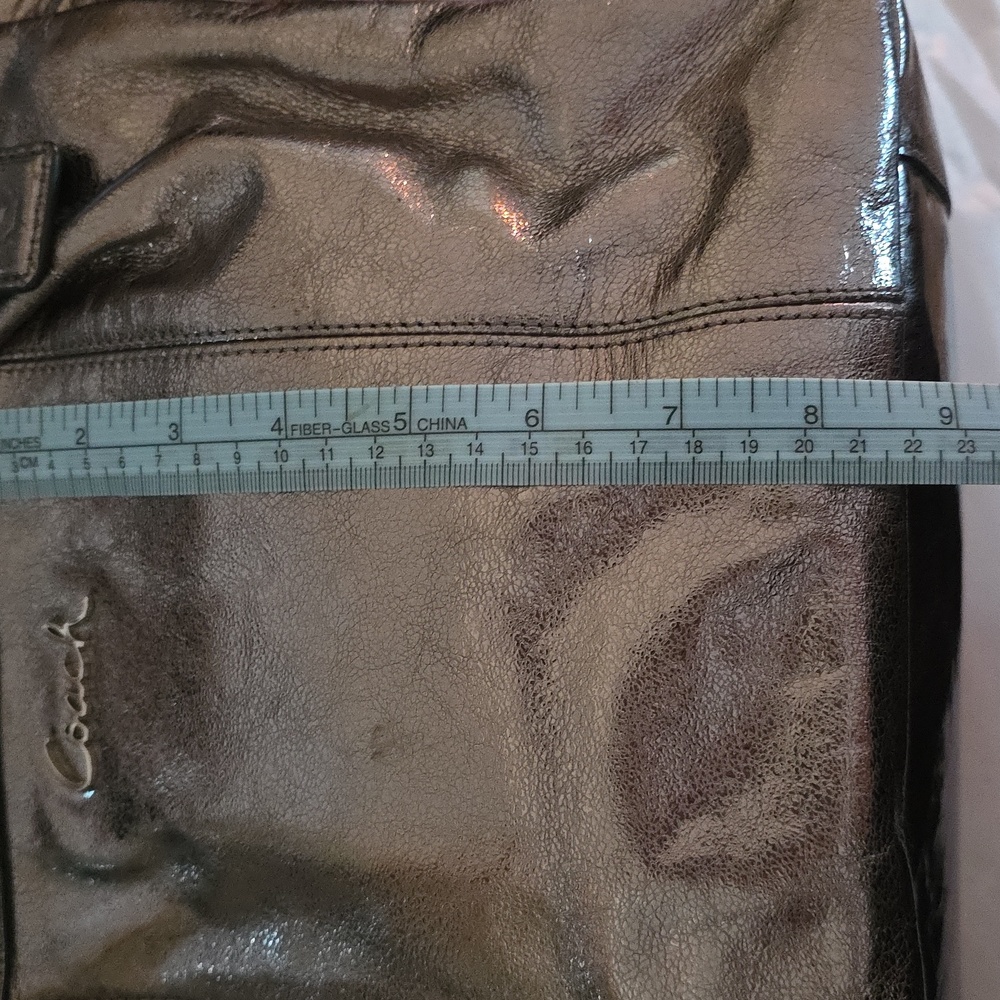 Coach Gunmetal Shimmering Metallic Tote! NWT ๐ 2011 - Picture 14 of 17